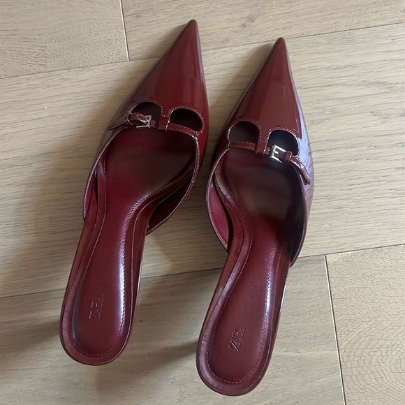 Zara kitten heels - Burgundy - Picture 1 of 4